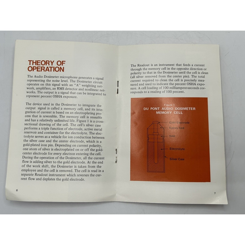 Du Pont Company Operating Manual Audio Dosimeter Readout Model R-225 - Picture 8 of 12